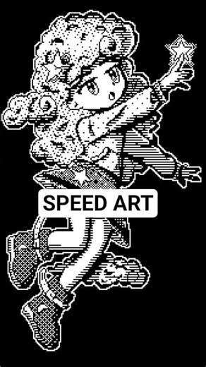 From Sketch to 1-Bit Sticker (OC) #art #anime #drawing #arttrend #digitalart #pixelart #1bit "draw