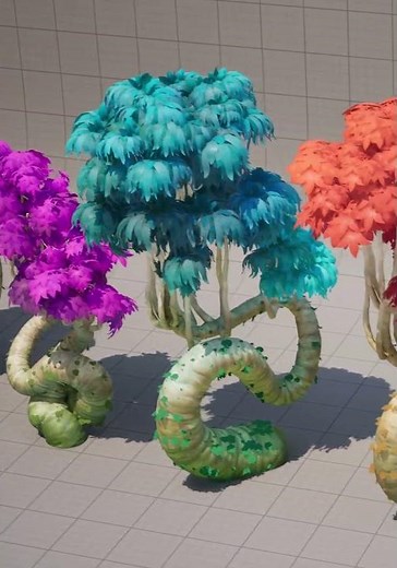 Stylized Trees made in Houdini