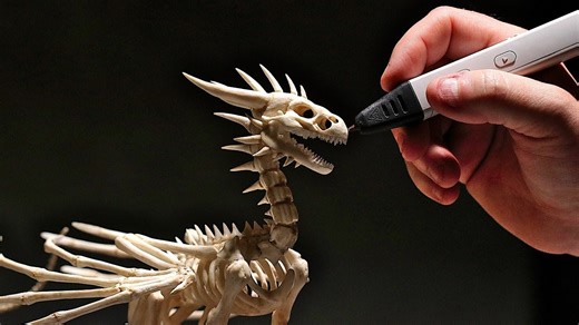 Sculpting a Dragon Skeleton with a 3D Drawing Pen