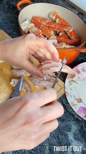 One way to devein shrimp. Use the help of a tiny fork. We ship our seafood nationwide and have been doing so for over 26 years. If you have a craving, we’re here for you! CrabPlace.com | CrabPlace.com