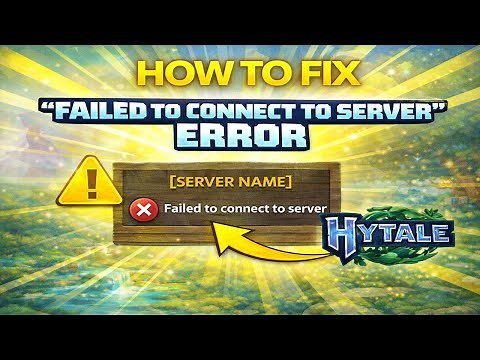 How to Fix “Failed to Connect to Server” Error in Hytale (Step by Step)