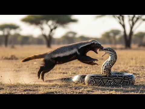 Honey Badger vs Python — The Strike No One Expected! 🦡🐍⚡