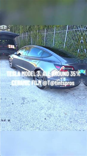TESLA MODEL 3. ALL AROUND 35% CERAMIC FILM #teslamodel3 #tesla #tint #ceramicfilm #tintplus