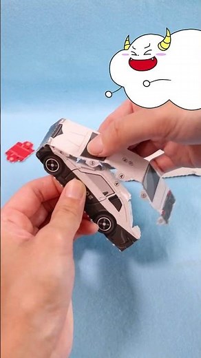 【トミカ】パトカーのペーパークラフト作ってみたよ♪★サンサンキッズTV★#shorts