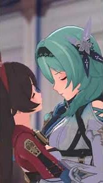 #eula and #amber kiss kiss | #genshinimpact #animation