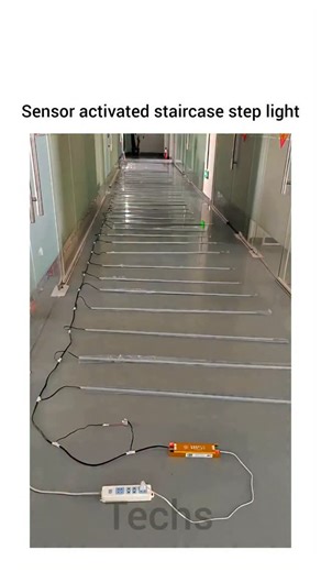 Technology🔹️Gadgets on Instagram: "Sensor activated staircase step lights are a smart lighting solution designed to automatically illuminate each step when motion is detected. They enhance safety, improve visibility, and add a modern, stylish touch to staircases in homes, offices, and commercial buildings. 🚶 Motion Detection Technology Built-in motion sensors detect movement near the stairs and instantly trigger the lights. This ensures the steps are visible exactly when needed, without requir