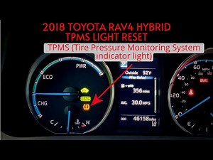 Réinitialisation de la pression des pneus sur une Toyota RAV4 Hybrid