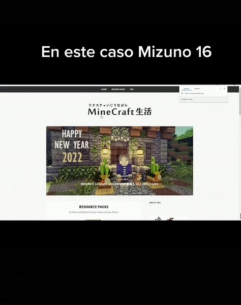 Instalar Texturas en Minecraft Java: Mizuno 16 Craft