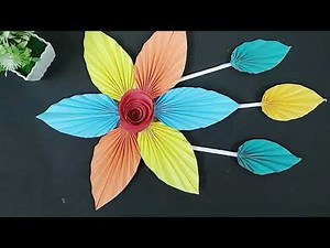 13K views · 696 reactions | Beautiful and Easy paper flower wall hanging craft❤️ | Parv's Art Gallery - Parv Thacker | Facebook