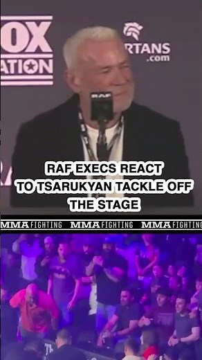 'You might as well punch him': RAF execs REACT to Arman Tarukyan tackle off stage | MMA Fighting