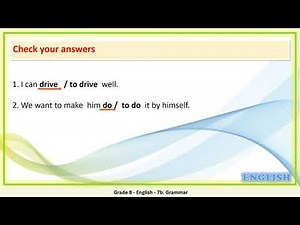 Grade 8 English 7b Grammar