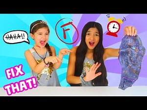 I FIX & GRADE MY SISTERS SLIME CHALLENGE!Part 2
