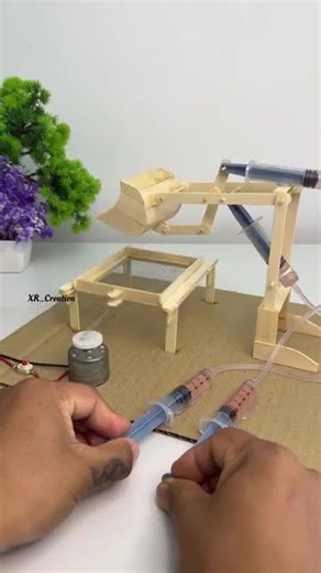 Sand Cleaning machine with Dcmotor #dcmotor​ #schoolproject​ #project​ #youtube​ #machine #shorts #v