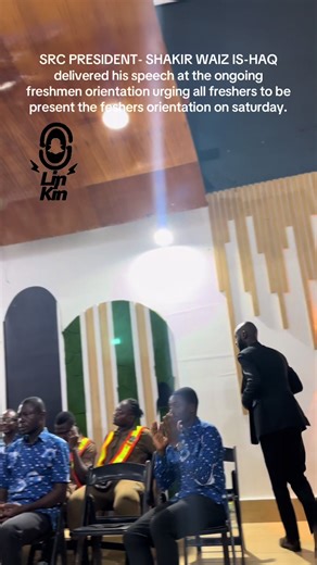 Freshman Orientation Welcome by SRC President Shakir Waiz