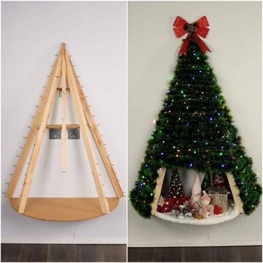 Wall Christmas tree out of wood 🪵🎄 | Magic Hands Creations