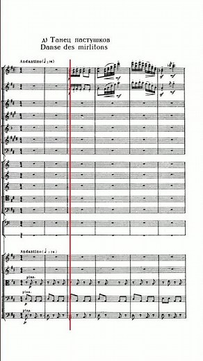 [with Score] Tchaikovsky: "Dance of the Reed Flutes" from The Nutcracker (excerpt) #sheetmusic