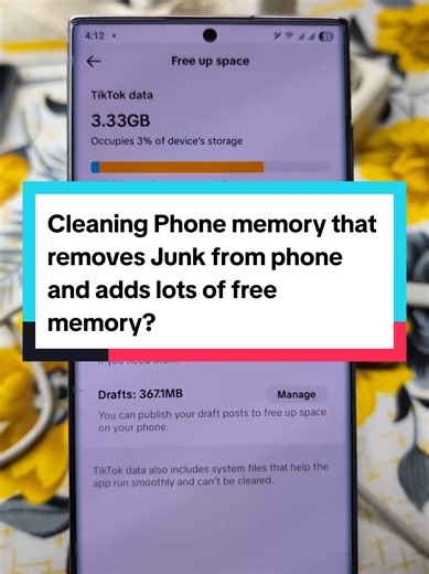 Cleaning Phone memory that removes Junk from phone and adds lots of free memory? #memory #cleaning #tiktok #storage #LearnOnTikTok