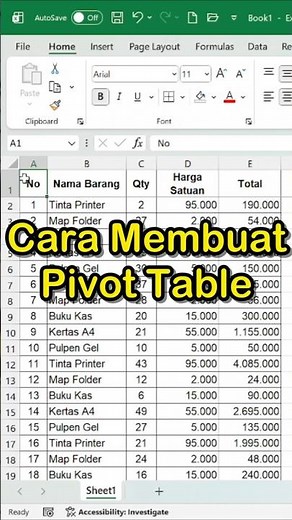 Cara Mudah Membuat Pivot Table di Excel #belajarexcel #exceltips #exceltutorial
