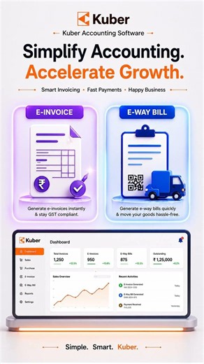 E-way bill, E-Invoice Kuber Accounting Software