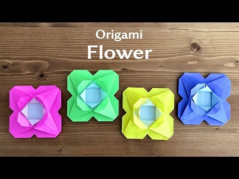 【折り紙1枚でできる】簡単 可愛い 花④の折り方 Origami Flower