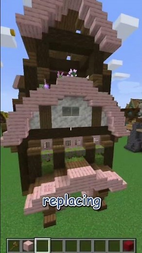 How to make build palettes using CHERRY WOOD in minecraft!!!! update 1.20 #shorts #minecraft