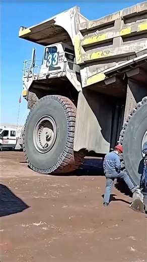 Giant Mining Truck Tire Maintenance! #megamachines #mininglife #heavyequipment