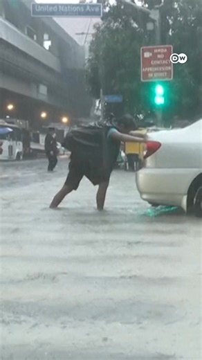 13K views · 210 reactions | Heavy flooding inundated Manila, the capital of the Philippines, forcing tens of thousands of people to flee and prompting the closure of schools and government offices, while a fresh storm brewed off the coast. | DW News | Facebook