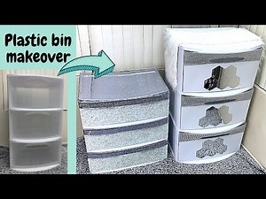 DIY PLASTIC STORAGE BIN MAKEOVER | HOME DECORATING IDEAS - Easily modify any storage bin