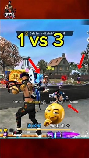 Free fire 1vs3 fight tamil 😱💥#freefire #fftamil #shorts