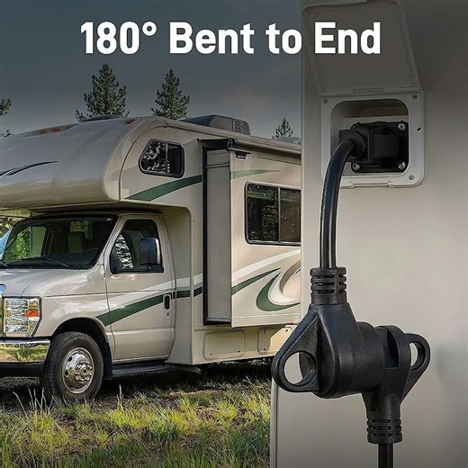 30 Amp to 110 Volt RV Adapter Cord, ETL Listed 10 AWG Weatherproof STW Jacket Cable