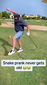 Fake snake prank on the golf course😂🐍 #snake #prank #funnyreel | Mr Studio