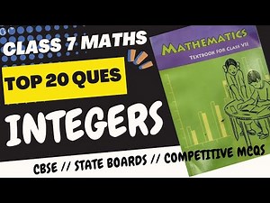Best MCQ Class 7 Integers Important Questions || Class 7 CBSE Maths NCERT | Class 7 Questions NCERT