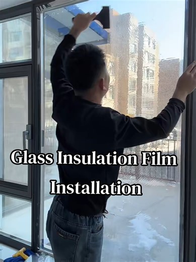 Glass insulation film installation completed#solid#wood#furniture#filmcoating#Construction