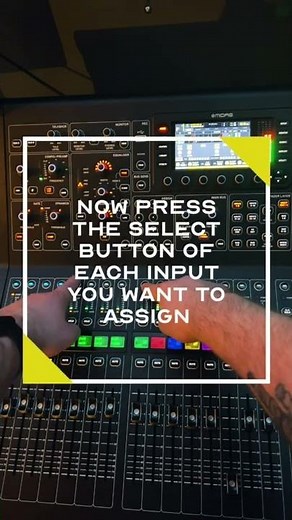 How to assign inputs to DCA fader on Midas m32 / Behringer X32