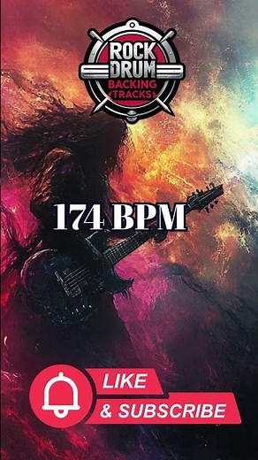 174 BPM Rock Drum Track – Fast Practice Beat