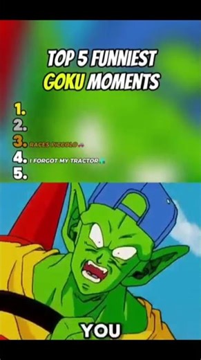 Top 5 Funniest Goku Moments 😂 #goku #dragonball #dbz #anime #funny #animemoments #animeclips