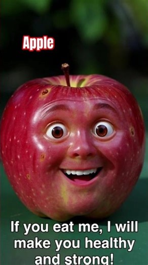 I'm apple If you eat me l will make you healthy and strong #strong #applehealth