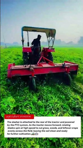 Powerful Tractor Slasher | Advanced Farm Machine for Fast Field Cleaning 🚜🤖