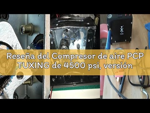 Reseña del Compresor de aire PCP TUXING de 4500 psi, versión con pantalla LCD, parada automática, si
