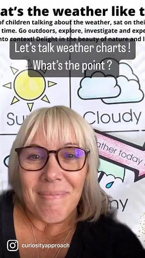 Let’s talk ‘weather charts ‘ what’s the point of them ? In Early Years we need to unlearn and relearn our daily practice and consider WHY we do what we do! What’s the point and who is it for ? Are we operating on autopilot and stuck following archaic traditions that have no place in our Early Years provision. Let’s recognise brain development and how children learn. It’s NOT us trying to fill information into the tops of their heads and hoping something sticks. It’s by GETTING OUTDOORS and exper