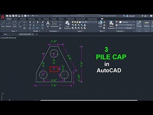 How to Draw Three pile Cap in AutoCAD || Elius Cad Cam