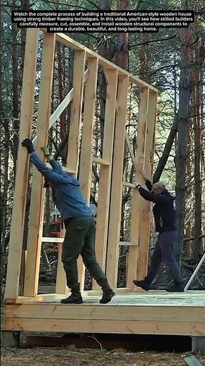 How a Traditional American Style Wooden House Is Built | Amazing Timber Frame Construction