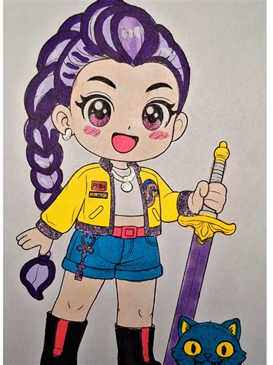 K-Pop Demon Hunters Coloring Page