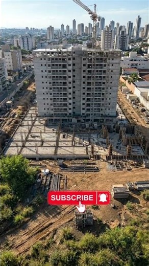 High-Rise Apartment Built From Scratch | Full Construction Drone View #Shorts