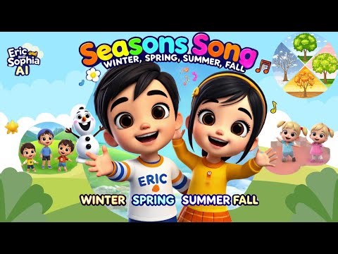 Seasons Song: Winter, Spring, Summer, Fall | Fun Learning for Kids! 🌸☀️🍂❄️