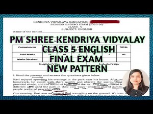 KV Class 5 English Final Exam Question Paper 2025-26 | Annual Exam Sample Paper Solution 📄✍️