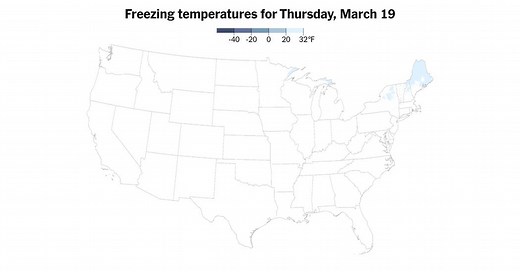 Tracking Freezing Temperatures in the U.S.