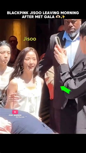 Blackpink Jisoo leaving in morning after met Gala 🫶🏻✨ #kpop #blackpink #jisoo
