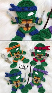 CROCHET NINJA TURTLES...how cute to put on a blanket!! Find the pattern here (affiliate link)-->https://rstyle.me/ lV1e6DOFFUaKXY-uT9Pduw . | Crafty Morning
