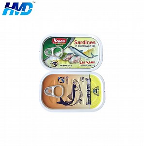 [Hot Item] Custom Tuna Fish Rectangular Seal Ring-Pull Tin Can with Lid
